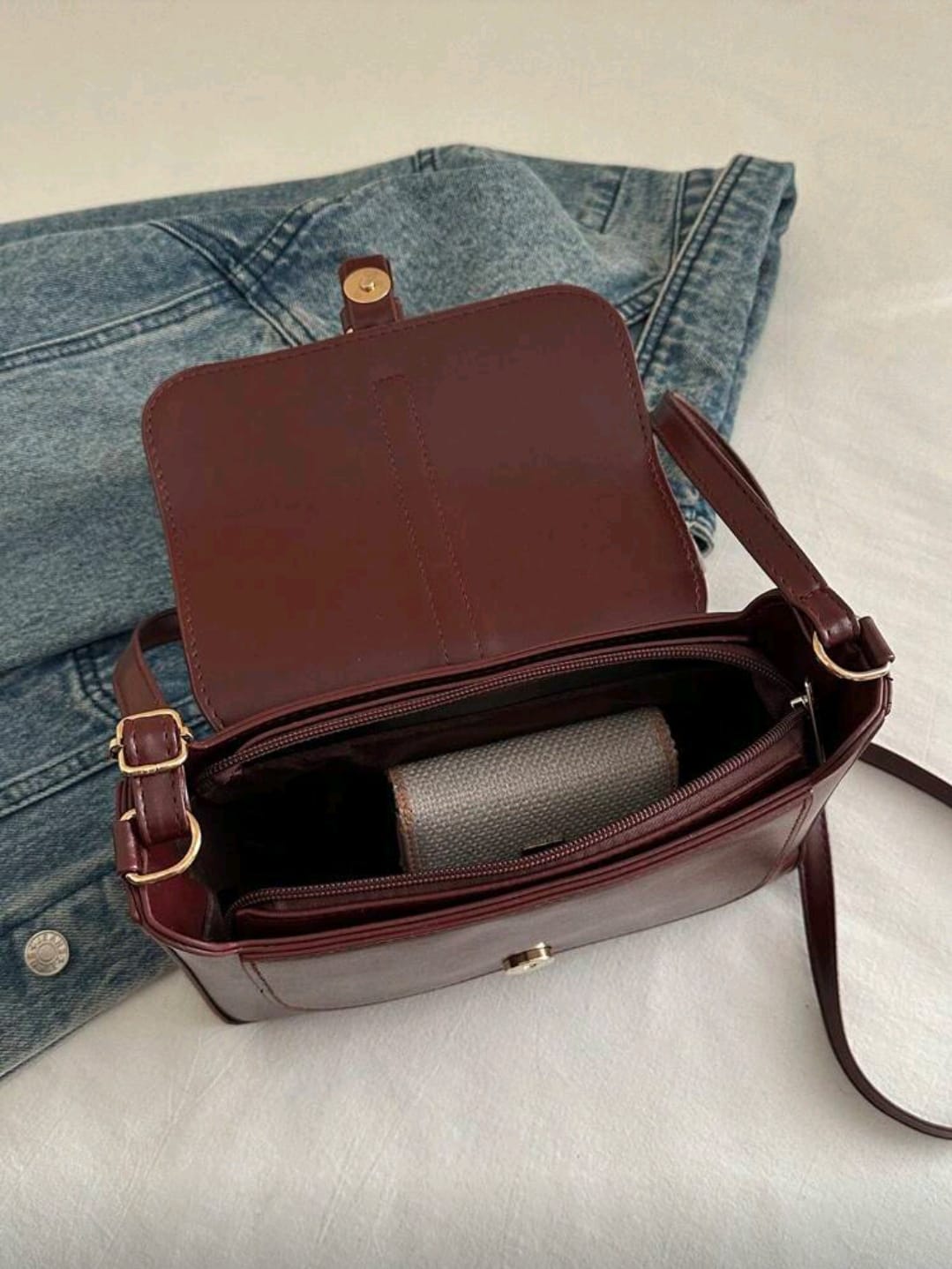 Burgundy Brown Handbag