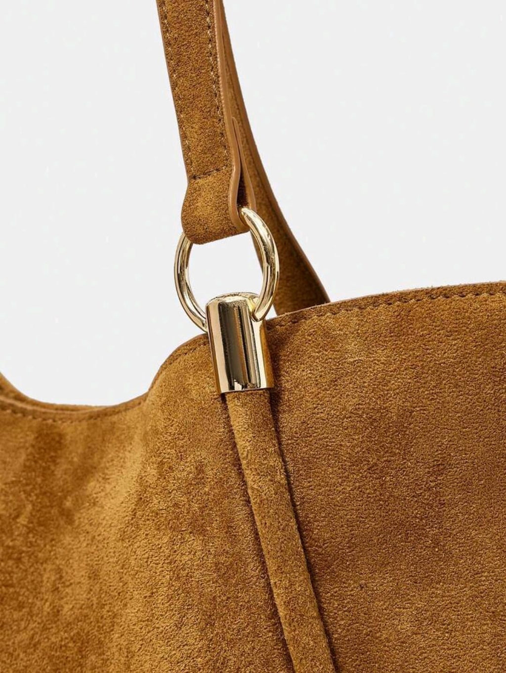 Brown Suedette Handbag