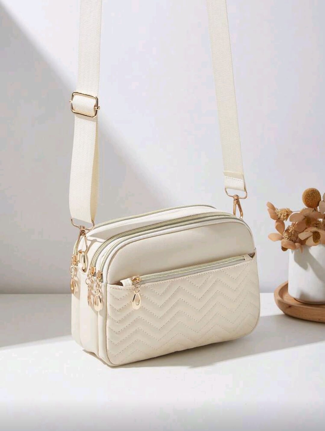Beige Handbag