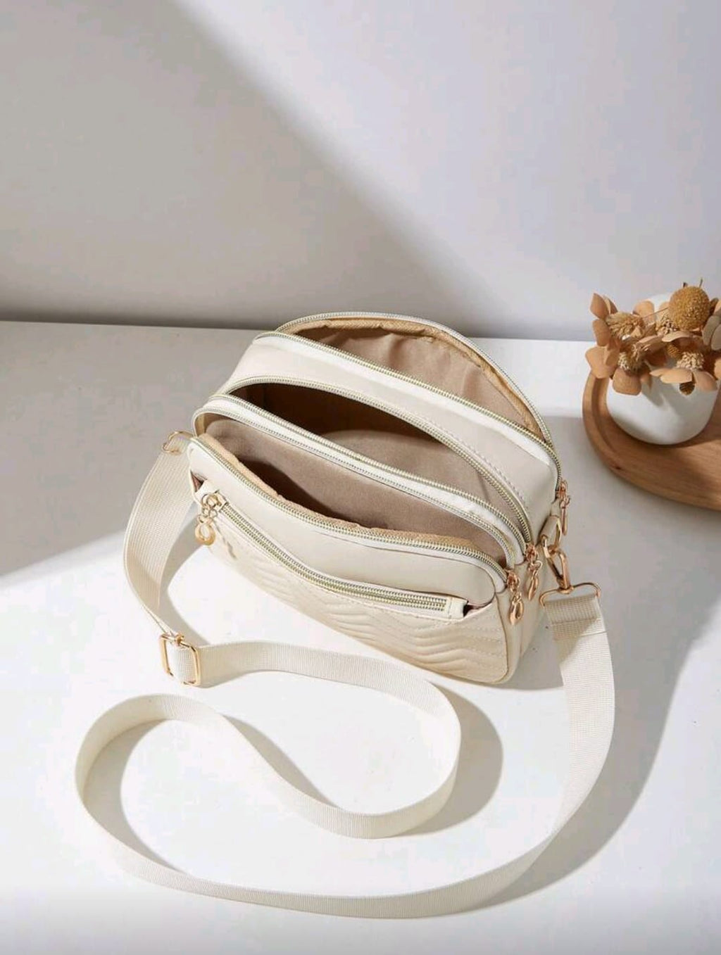 Beige Handbag