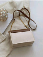 Beige and Brown Handbag